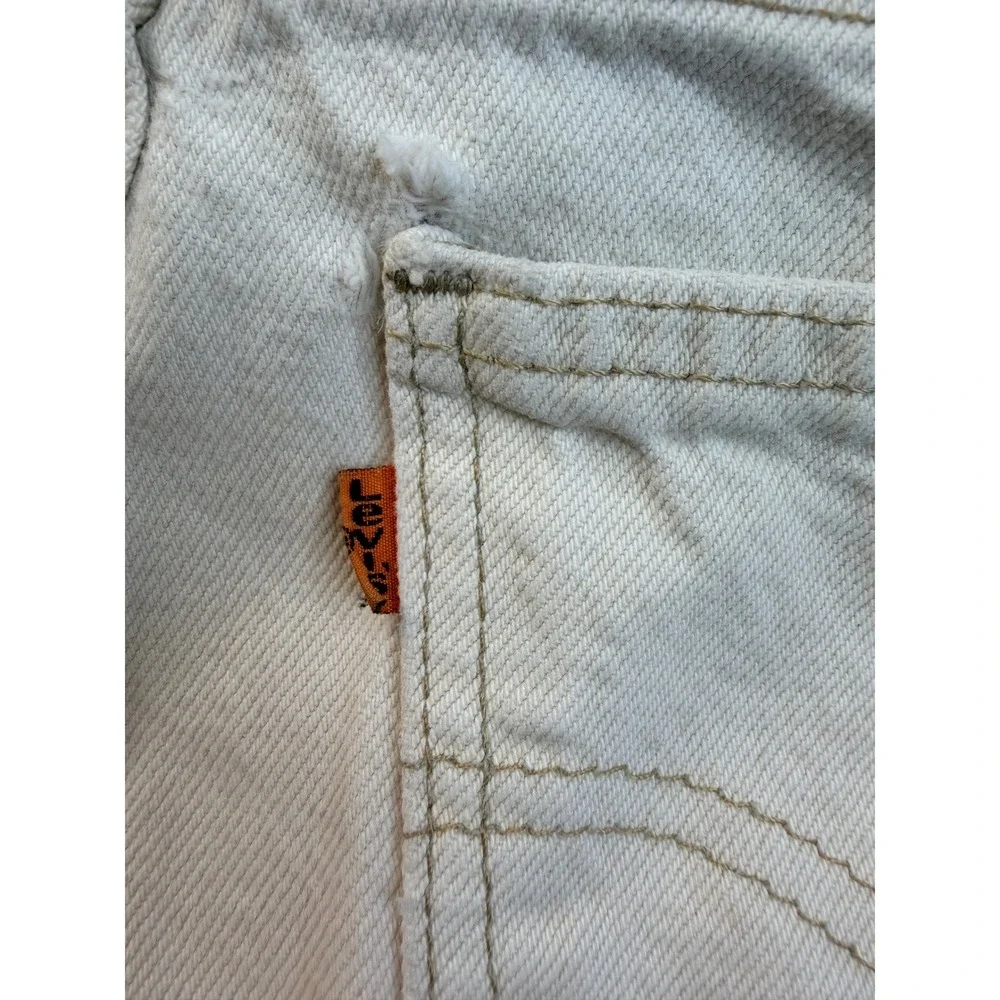 Vintage‎ Levis 550 Mens 30x32 White Jeans Relaxed Fit Tapered Leg USA Made 90s